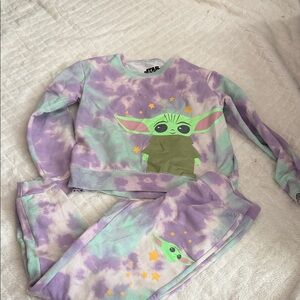Star Wars Kids sweat shirt with matching pants,Purple and Green